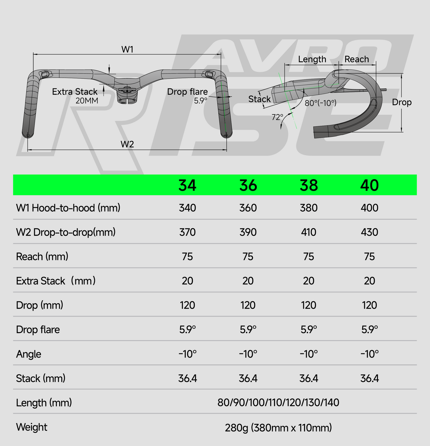 Tavelo AVRO-RISE Road Handlebar